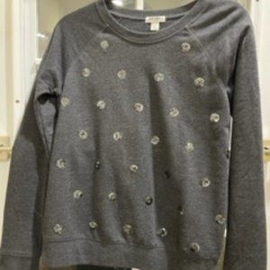 OLD NAVY Sequin Embellished Dot Sweatshirt size small